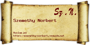 Szemethy Norbert névjegykártya